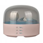 Night Light, Desk Lamp Scene Speaker With Button, Built-in 1200mAh Battery, Hidden Speaker, 2-in-1 Crescent Speaker Night Light Gifts For Festivals, Birthday pink