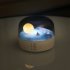 Night Light  Desk Lamp Scene Speaker With Button  Built in 1200mAh Battery  Hidden Speaker  2 in 1 Crescent Speaker Night Light Gifts For Festivals  Birthday Wh