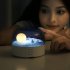 Night Light  Desk Lamp Scene Speaker With Button  Built in 1200mAh Battery  Hidden Speaker  2 in 1 Crescent Speaker Night Light Gifts For Festivals  Birthday Wh