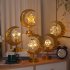 Night Light Metal Table Lamp With 5000 LM Built in LED Beads Moon Star Table Lamp IP42 Waterproof Romantic Night Light For Bedroom Office Living Room Hollow fra