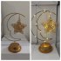 Night Light Moon Lamp 6000LM Ramadan Desk Light With E14 Lamp Head Warm Yellow Light Battery Powered Nightstand Lamp For Camp Courtyard Gathering rattan stars