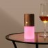 Night Light Touch Table Lamp With Frosted Lampshade 3000K Color Temperature USB Charging Cable Modern And Minimalist LED Light For Bedroom Living Room Sapele