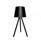 Night Light, Tripod Table Lamp With Built-in 5200mAh Battery, Metal Lamp Body, Touch Control, Acrylic Lamp Shade, Stepless Dimming Rechargeable Lamp For Bar, Bedroom black