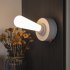 Night Light With Toggle Rocker  Built in Rechargeable Battery  Button  Lamp Shade Portable Modern USB Charging Nightstand Lamp For Bedroom  Living Room grey