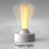 Night Light With Toggle Rocker  Built in Rechargeable Battery  Button  Lamp Shade Portable Modern USB Charging Nightstand Lamp For Bedroom  Living Room grey