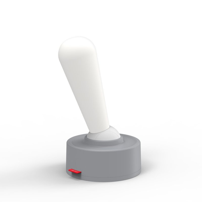 Night Light With Toggle Rocker, Built-in Rechargeable Battery, Button, Lamp Shade Portable Modern USB Charging Nightstand Lamp For Bedroom, Living Room grey