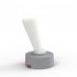 Night Light With Toggle Rocker  Built in Rechargeable Battery  Button  Lamp Shade Portable Modern USB Charging Nightstand Lamp For Bedroom  Living Room grey