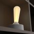 Night Light With Toggle Rocker  Built in Rechargeable Battery  Button  Lamp Shade Portable Modern USB Charging Nightstand Lamp For Bedroom  Living Room grey