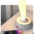 Night Light With Toggle Rocker  Built in Rechargeable Battery  Button  Lamp Shade Portable Modern USB Charging Nightstand Lamp For Bedroom  Living Room grey