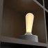 Night Light With Toggle Rocker  Built in Rechargeable Battery  Button  Lamp Shade Portable Modern USB Charging Nightstand Lamp For Bedroom  Living Room grey