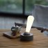 Night Light With Toggle Rocker  Built in Rechargeable Battery  Button  Lamp Shade Portable Modern USB Charging Nightstand Lamp For Bedroom  Living Room grey