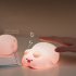 Night Lights Cartoon Pig Shape Silicone Patting Lamp Atmosphere Lamps Bedside Decoration For Kids Baby Gifts 5V   1W pink