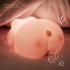 Night Lights Cartoon Pig Shape Silicone Patting Lamp Atmosphere Lamps Bedside Decoration For Kids Baby Gifts 5V   1W pink