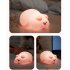 Night Lights Cartoon Pig Shape Silicone Patting Lamp Atmosphere Lamps Bedside Decoration For Kids Baby Gifts 5V   1W pink