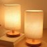 Night Lights Table Lamp USB Bedside Lamp With Cylinder Lamp Shade Dimmer Switch   USB Cable Home Decor For Bedroom Wooden Desk Lamp Bedside Night Light Jute clo