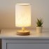 Night Lights Table Lamp USB Bedside Lamp With Cylinder Lamp Shade Dimmer Switch   USB Cable Home Decor For Bedroom Wooden Desk Lamp Bedside Night Light Jute clo