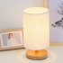 Night Lights Table Lamp USB Bedside Lamp With Cylinder Lamp Shade Dimmer Switch   USB Cable Home Decor For Bedroom Wooden Desk Lamp Bedside Night Light Jute clo