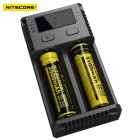 Nitecore Battery Charger Two Bays Charger With LCD Display