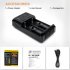 Nitecore Battery Charger Two Bays Charger With LCD Display Compatible For Li ion 18650 14500 16340 26650 U S plug
