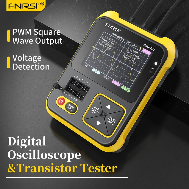 FNIRSI DSO-TC2 Digital Oscilloscope Portable Handheld Lcr Meter 2-in-1 Electronic DIY Testing Teaching Multi-function