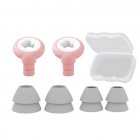 Noise Canceling Earplugs Replacement Quiet Soundproof Hearing Protection Silicone Sleep Ear Plug With Ear Cap ES200 pink