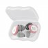 Noise Canceling Earplugs Replacement Quiet Soundproof Hearing Protection Silicone Sleep Ear Plug With Ear Cap ES200 pink