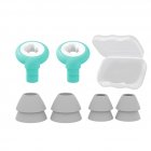 Noise Canceling Earplugs Replacement Quiet Soundproof Hearing Protection Silicone Sleep Ear Plug With Ear Cap ES200 green