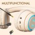 Noise Canceling Headset HIFI Sound Headphones Wireless Folding Scalable Gaming Headphones For Office Trucker yellow