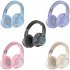 Noise Canceling Headset HIFI Sound Headphones Wireless Folding Scalable Gaming Headphones For Office Trucker pink