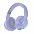 Noise Canceling Headset HIFI Sound Headphones Wireless Folding Scalable Gaming Headphones For Office Trucker Purple