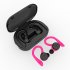 Noise Reduction Bluetooth compatible Headset Comfortable Ergonomic Design Wireless In ear Ear Hooks High power Sports Headphones red