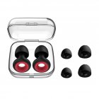 Noise Reduction Earplugs Water-proof Reusable Soft Silicone Ear Plugs With Storage Box For Showering Swimming Surfing Sleeping Learning black red