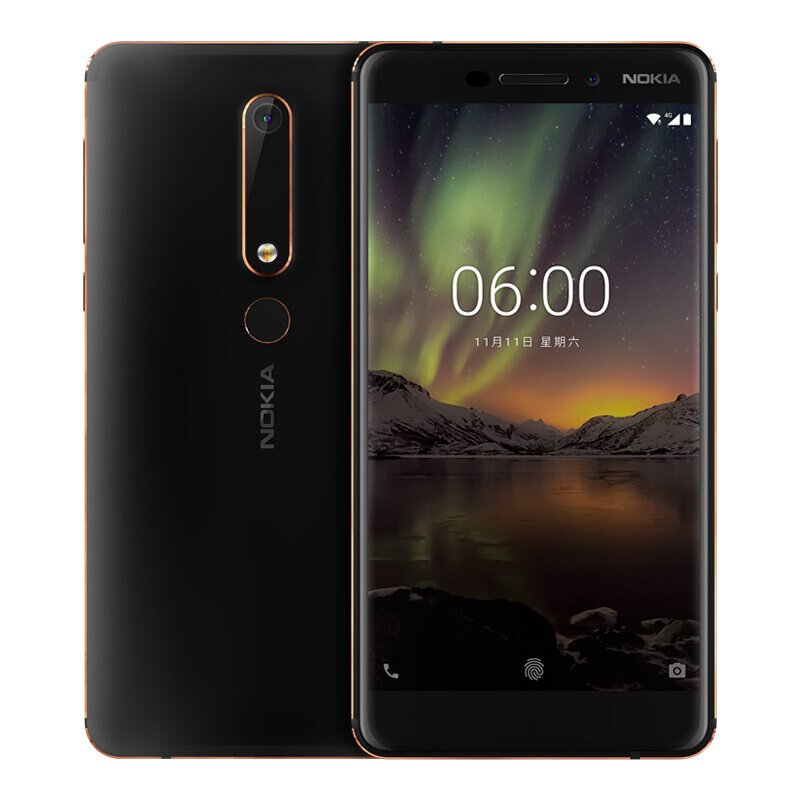 Nokia 6 2nd TA-1054 Android Smartphone 5.5 inch Snapdragon 630 Octa core 16.0MP 3000mAh 4GB 64GB 4G LTE Mobile phone black_4+64G