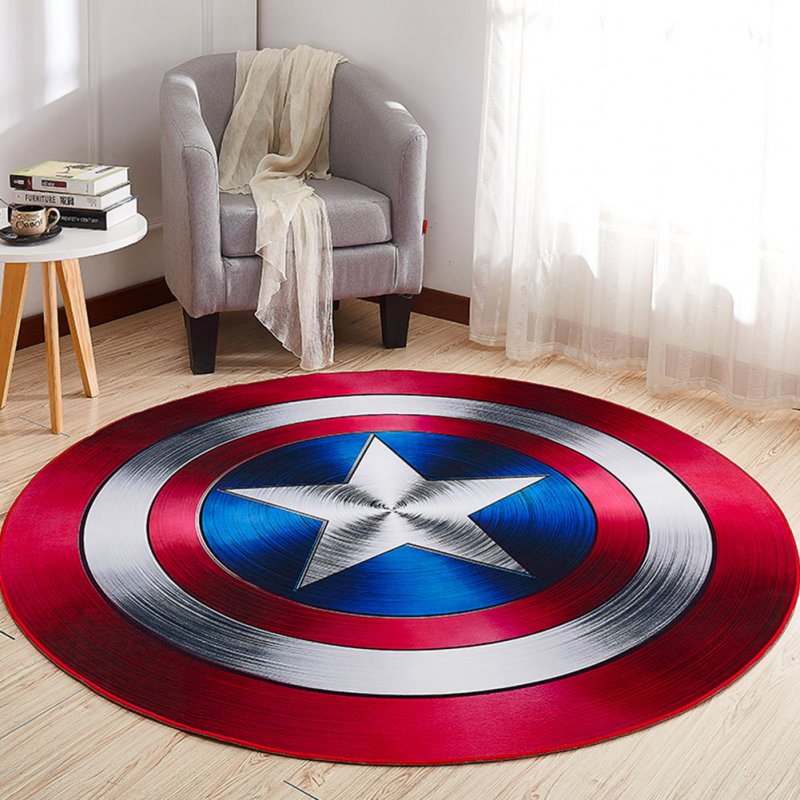 Non Slip Cartoon Printing Round Crawling Carpet for Computer Chair Kids Room Round 2_60cm