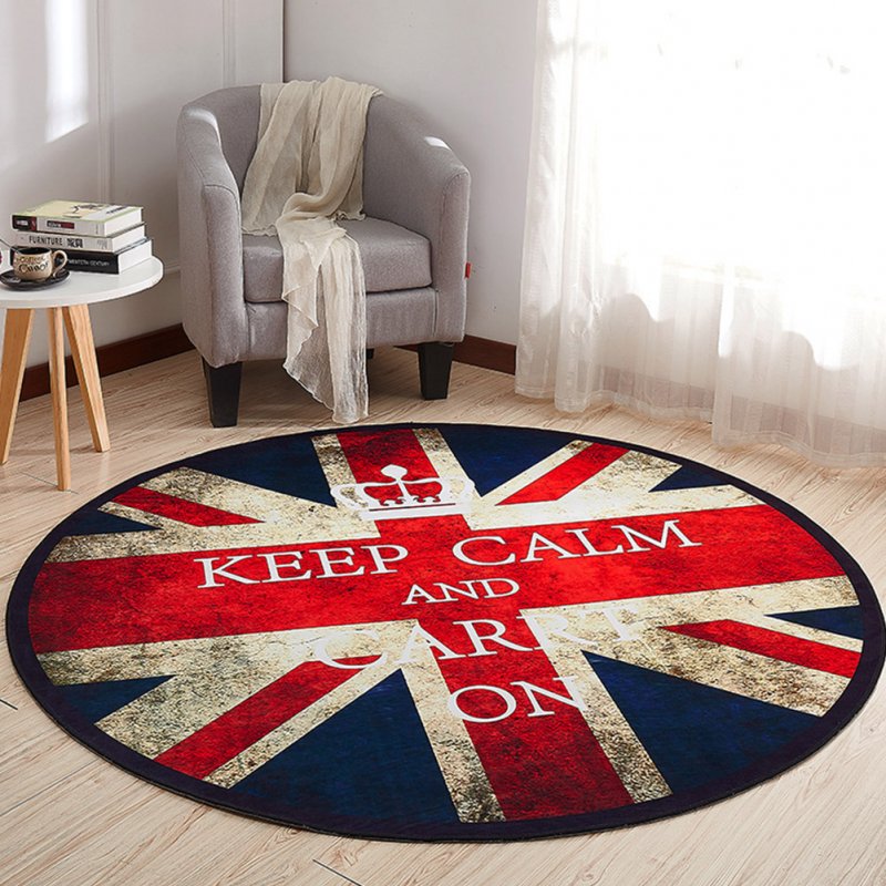 Non Slip Cartoon Printing Round Crawling Carpet for Computer Chair Kids Room Round 11_80cm