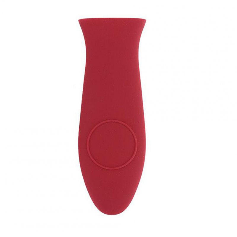 Non-Slip Silicone Handle Holder Thicken Pots Pans Handle Parts Heat Insulation Sleeve red