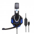 Non lighting Gaming Headset Internet Cafe Headphone for PS4 Gaming Computer Switch Black blue USB
