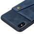 Non slim Shockproof  Ultra Slim  Suit for Iphone XS MAX  Card Holder Bracket  6 5 inch  PU shell 