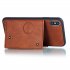 Non slim Shockproof  Ultra Slim  Suit for Iphone XS MAX  Card Holder Bracket  6 5 inch  PU shell 