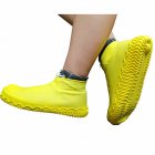 Non slip Silicone Overshoes Reusable Waterproof Rainproof Shoes Covers Yellow L