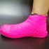 Non slip Silicone Overshoes Reusable Waterproof Rainproof Shoes Covers Rose red S