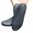 Non-slip Silicone Overshoes Reusable Waterproof Rainproof Shoes Covers Black S