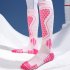 Non slip Warm Socks DWZ04 Breathable Wicking ATV Off road MTB Motocross Socks For Outdoor Skiing Running Sports Stockings  Wool Style  Rose Red 35 39