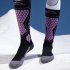 Non slip Warm Socks DWZ04 Breathable Wicking ATV Off road MTB Motocross Socks For Outdoor Skiing Running Sports Stockings  Wool Style  Rose Red 35 39