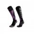 Non slip Warm Socks DWZ04 Breathable Wicking ATV Off road MTB Motocross Socks For Outdoor Skiing Running Sports Stockings  Wool Style  Black Purple 35 39