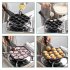 Non stick  Pan Mold Balls Cast Iron Octopus Balls Baking Pan Home Cooking Tools Black