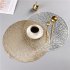 Nonslip Round Shape Hollow Heat Insulation Placemat for Hotel Restaurant Rose gold