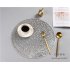 Nonslip Round Shape Hollow Heat Insulation Placemat for Hotel Restaurant Rose gold