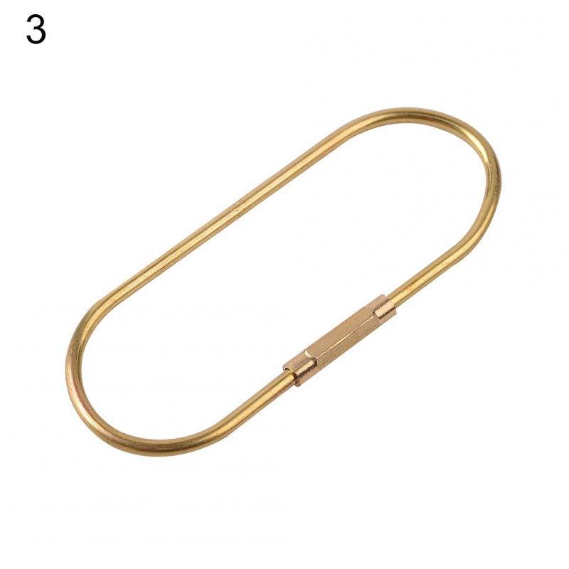 Nordic Style Brass Gold Key Hang Buckle Retro Pure Copper Car Key Ring Keychain Large, back type