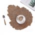 Nordic Style Solid Color Thermal Insulation Hollow Nonslip Placemat  Rose gold